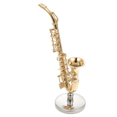ERINGOGO 1 Satz Alt-Saxophon Sammlung von Mini-Musikinstrumenten Miniaturspielzeug musical instruments schreibtischdeko Ornament Modelle Saxophonmodell Mini-Saxophon fein von ERINGOGO