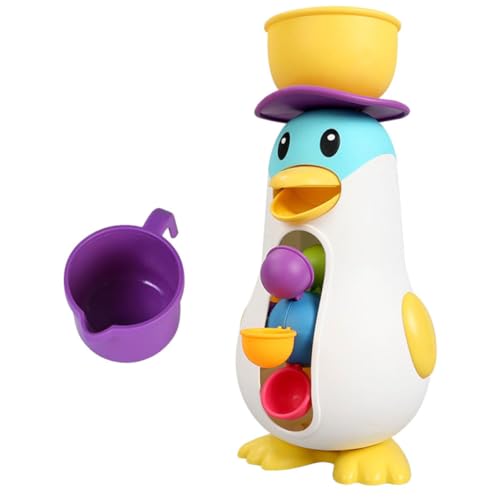 ERINGOGO 1 Satz Badespielzeug für Rotierendes Wasser Rad Lustiges Cartoon Pinguin Badewannenspielzeug für Jungen für Badewanne und Pool von ERINGOGO