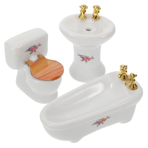 ERINGOGO 1 Satz Badezimmer-Set sinkt Mini Bausatz klein Badezimmer so tun, als würde Man Puppenhaus-Waschbecken winzige Badezimmermöbel Puppenhausbauzubehör Keramik ERINGOGO 1 Satz Badezimmer-Set sinkt Mini Bausatz klein Badezimmer so tun, als würde Man Puppenhaus-Waschbecken winzige Badezimmermöbel Puppenhausbauzubehör Keramik von ERINGOGO
