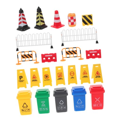 ERINGOGO 1satz Mini Verkehrsschilder Für Teiliges Modellspielzeug Simulation Von Baustellen Und Verkehrszeichen Für Lernspiele Und Kreative Gestaltung Von Verkehrsszenen von ERINGOGO
