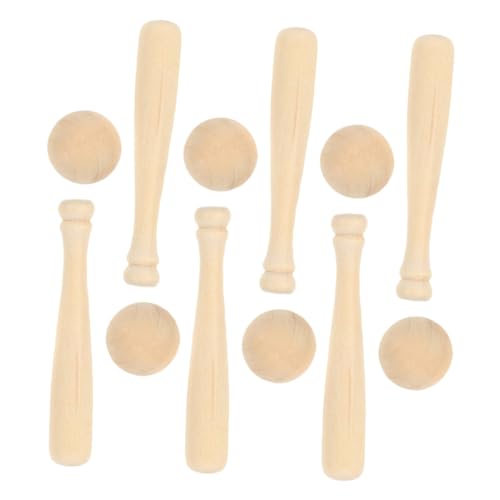 ERINGOGO 1 Satz Baseball -Fledermaus -Spielzeugschmuckstücke Schaum Mini gefälscht klein im Freien Baseball -Fledermaus - Baseballschläger selber basteln Baseball-Handwerk hölzern von ERINGOGO