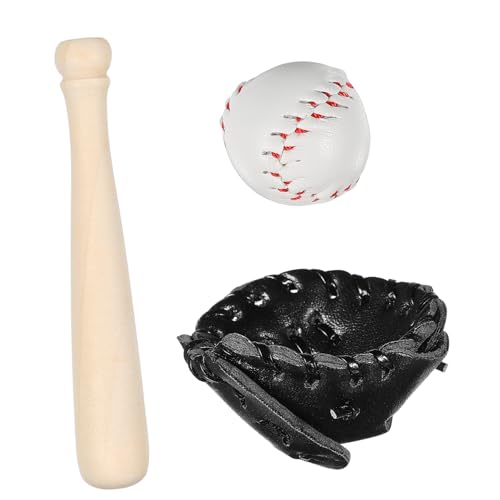 ERINGOGO 1 Satz Baseball-Modell Baseballhandschuh Puppenhaus -Accessoire sicherheitsleine für Handballschuhe sportliche Miniaturen Mini-Baseball von ERINGOGO