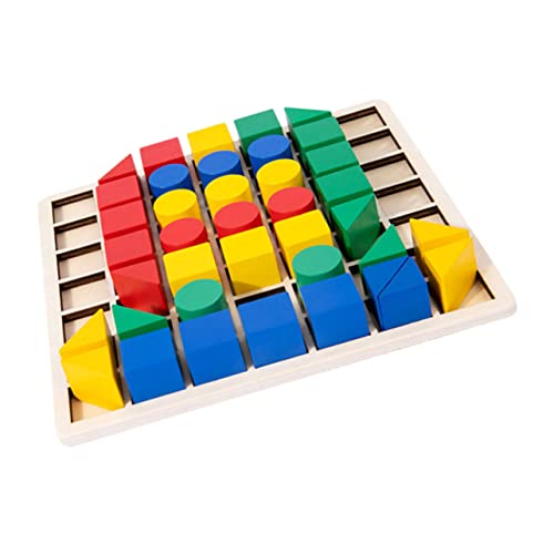 ERINGOGO 1 Satz Baustein-Puzzle-Spielzeug Holzbausteine Puzzles aus Holz Spielzeug für Kleinkinder Kinder rätsel Spielzeuge Kinderspielzeug geometrisches Puzzle-Spielzeug Modul von ERINGOGO