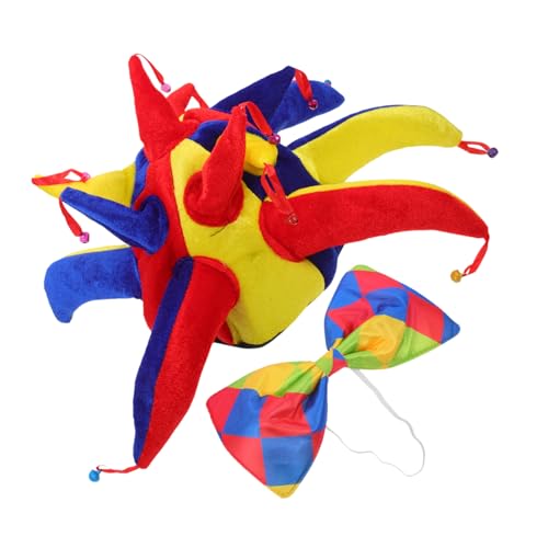 ERINGOGO 1 Satz Clownhut Fliege Abschlussball Partyhut Melone Partyhüte für Geburtstagskinder lustig Neuheit Hut Karnevalshut Fun Party Hut Clownkostüm für Herren Vintage Clown-Hut Stoff ERINGOGO 1 Satz Clownhut Fliege Abschlussball Partyhut Melone Partyhüte für Geburtstagskinder lustig Neuheit Hut Karnevalshut Fun Party Hut Clownkostüm für Herren Vintage Clown-Hut Stoff von ERINGOGO