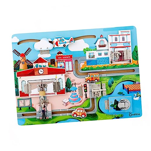 ERINGOGO 1 Satz Cognitive Board für Unlock Toy mit Basisdesign Frühen Bildung Lernspielzeug zur Steigerung der Kognitiven Fähigkeiten und Manipulationsfähigkeit für Drinnen und Draußen von ERINGOGO