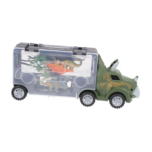 ERINGOGO 1satz Dinosaurier-Spielzeug LKW Mit Container Kreatives Kinderfahrzeug Für Dinosaurier Und Tierliebhaber Für Spielzeugaufbewahrung Und Lernspiele Für Jungen von ERINGOGO