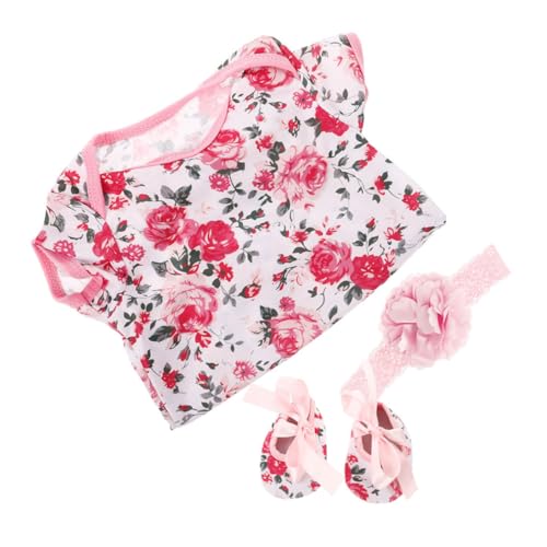 ERINGOGO 1 Satz DRÜCK-Set Schuhe puppenkleidung Puppen Outfit Set Puppen Schuhe Puppen Kleidungsset Neugeborenes Outfit Wiedergeborenes Puppen-Outfit -Outfit Baumwolle von ERINGOGO