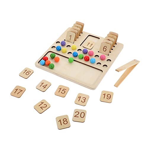 ERINGOGO 1 Satz Digitales kognitives Board Zahlenlernspielzeug Spielzeuge Kinderspielzeug Spielset aus Holz Zahlentafeln aus Holz Spielzeug zum Lernen von Zahlen Multifunktion Lehrmittel von ERINGOGO