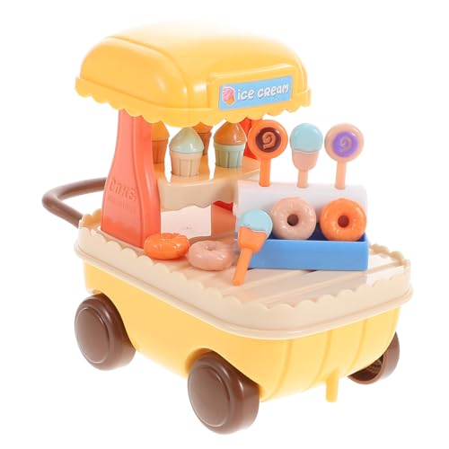 ERINGOGO 1 Satz Eiswagen interaktives Eiscreme Spielzeugwagen Rollenspiel Spielzeugladen Eisstand Eisspielzeugkind Plastik von ERINGOGO