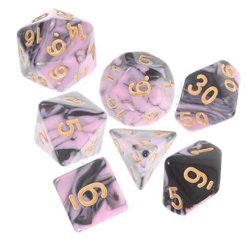 ERINGOGO 1 Satz Facettenreiche Numerische Würfel Würfelspiel Party Spiel Würfel Polyedrisch Unterhaltungswürfel Mehrseitige Würfel Standard-spielwürfel Zahlenwürfel Acryl von ERINGOGO