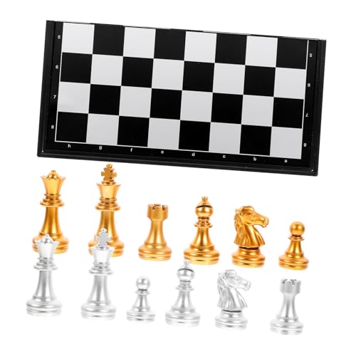 ERINGOGO 1 Satz Faltbares Magnetisches Schachspiel Tragbares Schachbrett für Reisen mit Stabilen Schachfiguren für Erwachsene Perfektes Freizeitspiel für Hause und Unterwegs von ERINGOGO