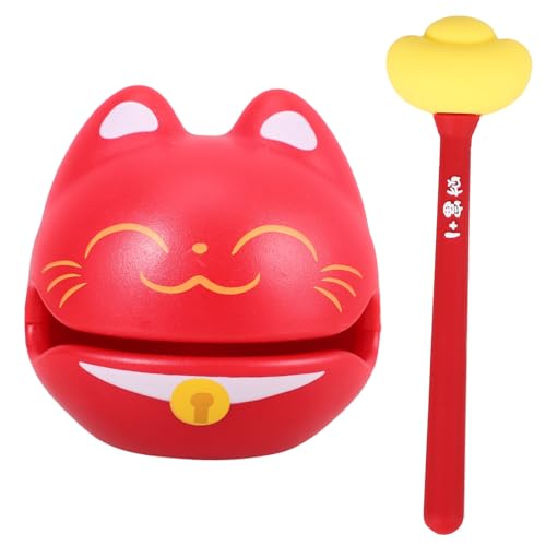ERINGOGO 1 Satz Fischspielzeug aus Holz Musikinstrument Kinderinstrument Vorschulmusikspielzeug Rhythmusspielzeug Schlaginstrument Percussion-Musikspielzeug Rhythmus-Sticks Plastik rot von ERINGOGO