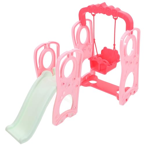 ERINGOGO 1 Satz Für Vergnügungsparks Mädchen Kleinkinder Babyspielzeug Miniaturschaukel Spielzeugschaukel Puppe Mini-rutschspielzeug Tiere Bausatz Fee Miniaturen Abs von ERINGOGO