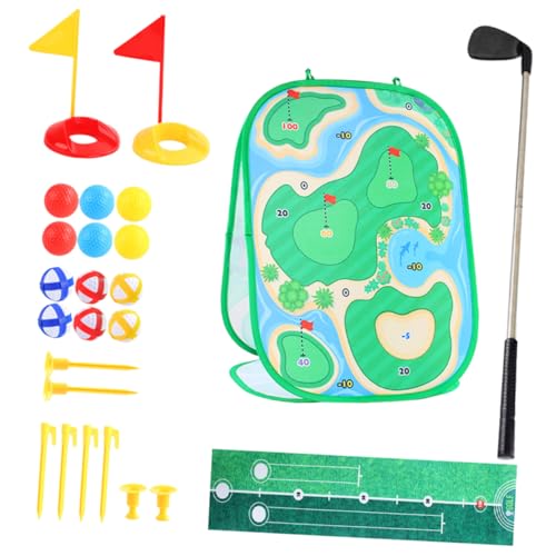 ERINGOGO 1 Satz Golfspielset für Tragbares Golfspielzeug mit Matte für Drinnen und Draußen Fördert Koordination und Interesse an Sport für Junge Mädchen und Jungen von ERINGOGO