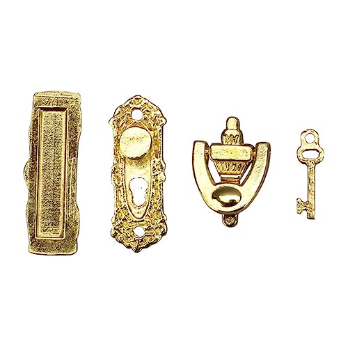 ERINGOGO 1 Satz Hardware Dekorationszubehör Mini Hardwares Basteln Puppenhaus Zugring Mini Zugring Zartes Schlüsselmodell Puppenhausschloss Mini Zugring Ornament von ERINGOGO
