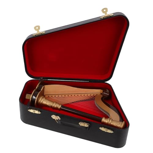 ERINGOGO 1 Satz Harfe-modell Mini-harfenornament Instrumenten-desktop- Realistische Harfenmodellverzierung Mini-instrument- Mini-instrumentendekor Saiten (kleber) von ERINGOGO
