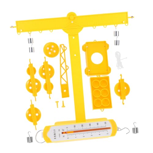 ERINGOGO 1 Satz Hebelscheibe -Set Physik experimente DIY-Modellbausatz für Physikexperimente Riemenscheibenhalter Wissenschaftliches Experiment für Eisen Yellow von ERINGOGO