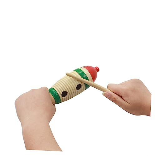 ERINGOGO 1 Satz Holz Percussion mit Mallet Musikinstrument aus Holz Fisch für Pädagogisches Musikverständnis und Rhythmusfähigkeiten Burlywood von ERINGOGO