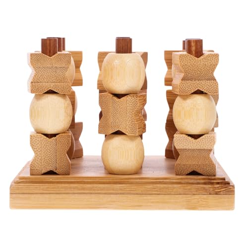 ERINGOGO 1 Satz Holz Schachspiel für Lustiges Tischspiel Strategisches Denkspiel Robustes Holzspielzeug für Altersgruppen Fördert Problemlösungsfähigkeiten und Kreativität von ERINGOGO