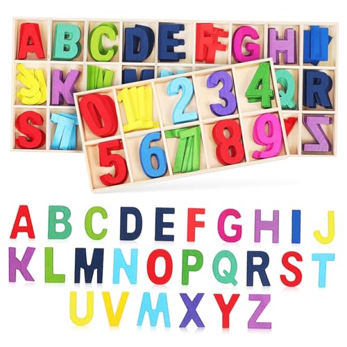 ERINGOGO 1 Satz Holzbuchstaben und Holzbuchstaben für Lernspielzeug Zahlenentwicklung für Kreative Bastelprojekte und Kinderzimmerdekoration ERINGOGO 1 Satz Holzbuchstaben und Holzbuchstaben für Lernspielzeug Zahlenentwicklung für Kreative Bastelprojekte und Kinderzimmerdekoration von ERINGOGO