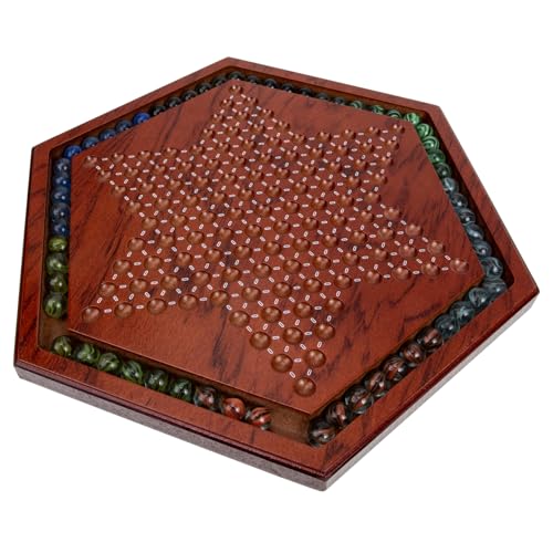 ERINGOGO 1 Satz Holzschachbrett sechseckige Dame aus Holz Eltern-Kind-Chinesisches Damespiel Desktop Dame Spiel chinesisches Schachbrett Chinesisches Murmelspiel Glas Braun ERINGOGO 1 Satz Holzschachbrett sechseckige Dame aus Holz Eltern-Kind-Chinesisches Damespiel Desktop Dame Spiel chinesisches Schachbrett Chinesisches Murmelspiel Glas Braun von ERINGOGO