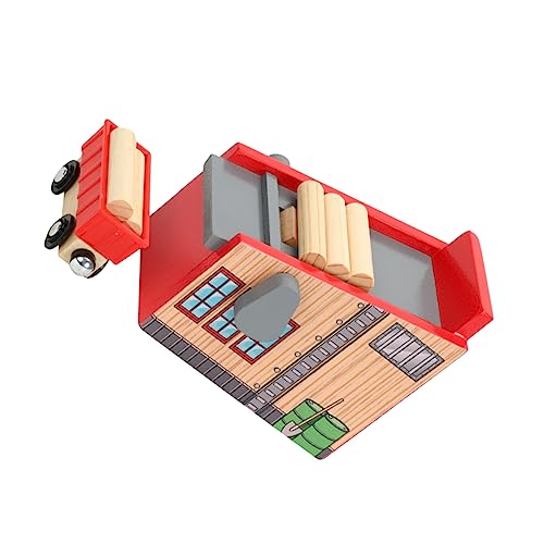ERINGOGO 1 Satz Holzspielzeug Holzblöcke Wagen Holzfällerszene Pädagogisches für Zubehör für Holzspielbahn Kreatives und Lernen für Jungen ERINGOGO 1 Satz Holzspielzeug Holzblöcke Wagen Holzfällerszene Pädagogisches für Zubehör für Holzspielbahn Kreatives und Lernen für Jungen von ERINGOGO