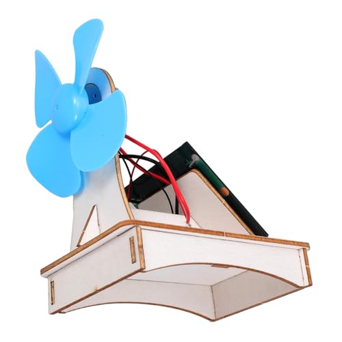 ERINGOGO 1 Satz Holztechnologie -Tasche Wissenschaftsexperiment -Kits Elektrisches Lernspielzeug für Wissenschaftsexperimente DIY-Solarventilatormodell DIY-Montageventilator Abs von ERINGOGO