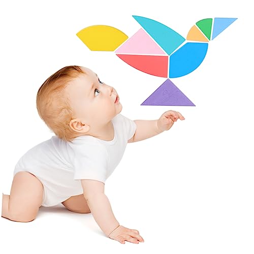 ERINGOGO 1 Satz Kinderfrühes Lernspielzeug Tangram interaktives spielsachen für für holzrätsel Kinderspielzeug pädagogisches von ERINGOGO