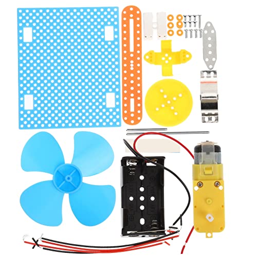 ERINGOGO 1 Satz Kopflüfungsmodell schütteln elektrischer Lüfter zusammenbauen DIY Montagemodell Tragbarer Kinderventilator Experimente für Plastik von ERINGOGO