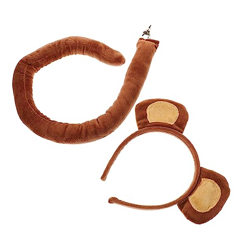 ERINGOGO Affenohr-stirnband-set Mit Für Jungen Und Mädchen Tierkostüm Cosplay Ohren-stirnband Halloween Verkleidungsset von ERINGOGO