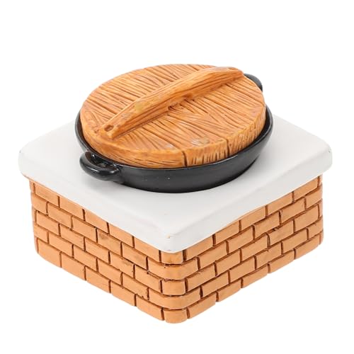ERINGOGO 1 Satz Küchenset für Puppenhäuser Realistischer Herd mit Kreatives und Szenenaufnahmen Teiliges Zubehör für DIY Puppenhaus von ERINGOGO
