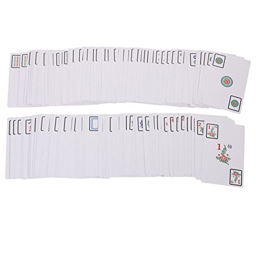 ERINGOGO 1 Satz Mahjong Kartenspiel Mahjong Karten für Party Zuhause Camping und Reisen Hochwertige Verarbeitung Muster für Freunde und Familie Sicher und Robust ERINGOGO 1 Satz Mahjong Kartenspiel Mahjong Karten für Party Zuhause Camping und Reisen Hochwertige Verarbeitung Muster für Freunde und Familie Sicher und Robust von ERINGOGO