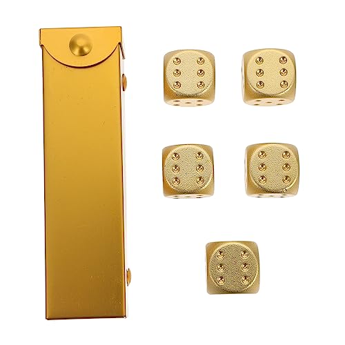 ERINGOGO 1 Satz Metallwürfel Mini-Würfel-Masse Würfeln Standardwürfel Retro-Würfel klein Würfel-Ornament Partyspiele Würfel Würfelspiel Requisite Aluminiumlegierung Golden ERINGOGO 1 Satz Metallwürfel Mini-Würfel-Masse Würfeln Standardwürfel Retro-Würfel klein Würfel-Ornament Partyspiele Würfel Würfelspiel Requisite Aluminiumlegierung Golden von ERINGOGO