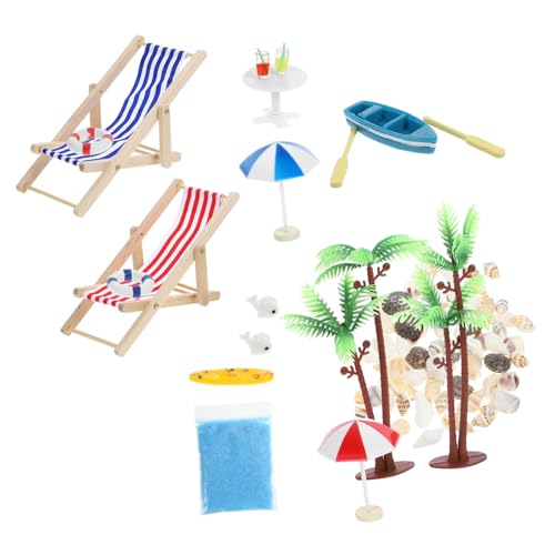 ERINGOGO 1 Satz Mikrolandschaftsornament Dekorationen Mini Regenschirm Ornamente zum Basteln Feengarten-Dekoration Harzornament Strandverzierung aus Harz Bambus von ERINGOGO