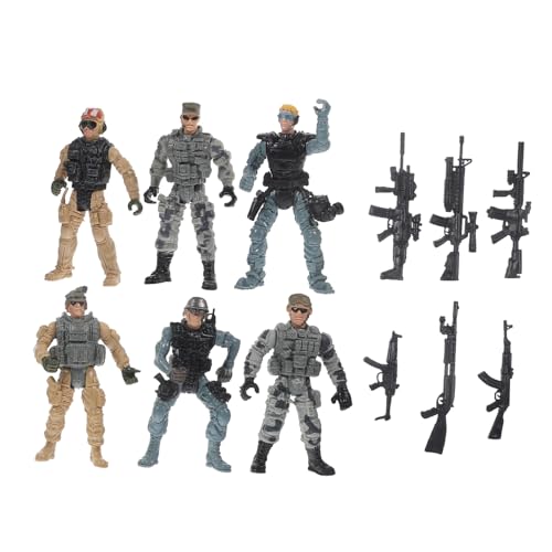 ERINGOGO Miniatur-Soldaten-Figuren-Set 12 Modelle Anti-Terror-Land Sandtisch Und Bücherregal-Dekoration von ERINGOGO