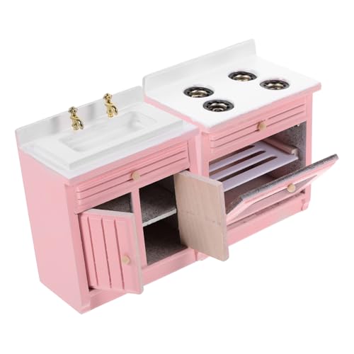 ERINGOGO 1 Satz Mini-Küchenzubehör Puppenhaus-Küche Mini-Küchenherd Puppenhausmöbel Dollhouse Ofen Miniaturwaschbecken Miniatur-Küchenmöbelmodell Mini-Puppenhaus-Zubehör Holz Rosa ERINGOGO 1 Satz Mini-Küchenzubehör Puppenhaus-Küche Mini-Küchenherd Puppenhausmöbel Dollhouse Ofen Miniaturwaschbecken Miniatur-Küchenmöbelmodell Mini-Puppenhaus-Zubehör Holz Rosa von ERINGOGO