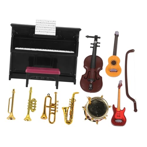 ERINGOGO 1 Satz Mini-Musikinstrumentenmodell Miniatur -Geigen -Musikinstrumente Miniatur Gitarre puppenstubenmöbel Dollhouse Furniture spielzeuge Miniatur-Musikrequisite Mini-Hausversorgung von ERINGOGO