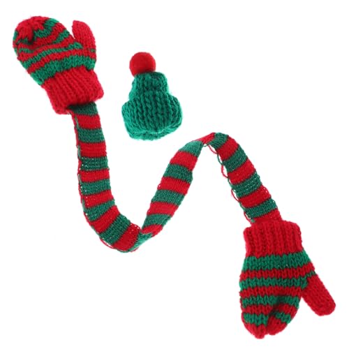 ERINGOGO 1 Satz Mini-Strickmütze Weihnachts Party weihnachtsbaumdeko weihnachtbaumsdeko Knitwear Outfits Puppe weihnachtsteller Mini-Schneemannmützen Minihüte zum Basteln Stricken von ERINGOGO