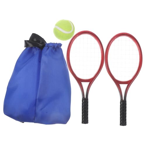 ERINGOGO 1satz Mini-tennisschläger Modell Dekorative Tischtennis-Racket Für Puppenhaus Miniatur-sportzubehör Für Schlafzimmer Wohnzimmer Küche Teiliges von ERINGOGO
