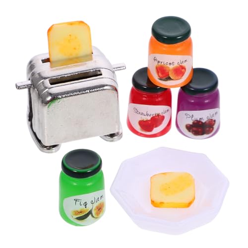 ERINGOGO 1 Satz Mini-Toaster für kinderspielzeug Toys küche armaturen Puppenhaus-Zubehör Mini-Modell Miniatur-Ornamente Mini-Faux-Brot-Modell Mini-Hausversorgung Harz von ERINGOGO