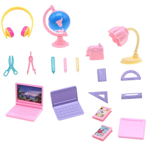 ERINGOGO 1 Satz Mini-briefpapier-Set Bausatz Mädchen Schule Mach Es Mini Schreibwaren Miniatur Mini-Stift Mini-Computer Puppenhaus Lichter Mini-hausbedarf Schulmaterial Für Puppen Plastik von ERINGOGO
