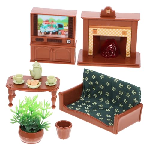 ERINGOGO Robustes Material Mini Puppenhaus Wohnzimmer Möbel Set Miniatur Puppenhaus Zubehör Spielzeug von ERINGOGO