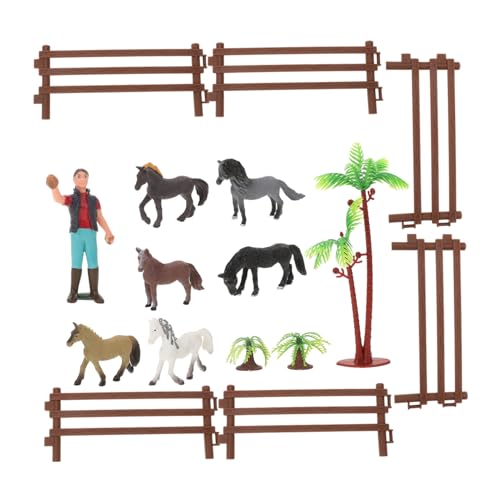 ERINGOGO 1 Satz Mini-spielzeugstallmodell Bauernhof Miniatur-Ranch-Modell Multifunktionales Miniatur-stallspielzeug Fantasievoller Spielpferdestall Miniatur-scheune Plastik von ERINGOGO