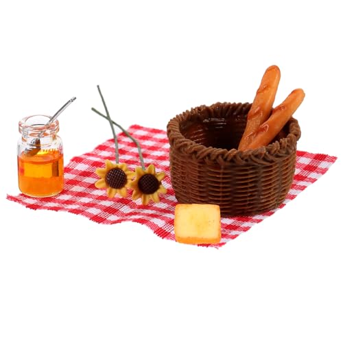 ERINGOGO 1 Satz Miniatur-Brot-modellbausatz, Mini-brotkorb, Miniatur-brotkorb, Modell, Puppenhaus, Brotkorb von ERINGOGO