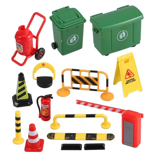 ERINGOGO Pädagogische Verkehrszeichen Für Kinder 15-teiliges Mini-straßensperren-Schild Spielzeug Simulation Verkehrszeichen-Set Sandtisch Verkehrsspielset Sicherheitsbewusstsein von ERINGOGO