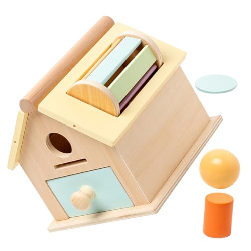 ERINGOGO 1 Satz Münzbox -Montessori- Lernspielzeug für Kleinkinder Kleinkindspielling Kinderspielzeug versorgen Kinderbedarf Montessori Montessori Toy Holz von ERINGOGO