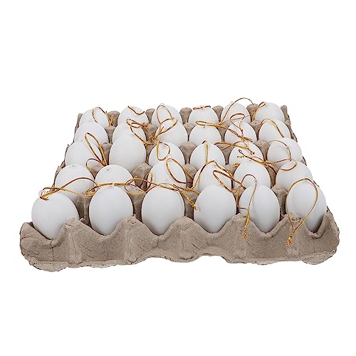 ERINGOGO 1 Satz Ostern Selber Machen Weiße Ostereier Ei-Cracker Osterkörbchenfüller Kleine Osterspielzeuge Mini-Eier Eierbecher Ostern-dekorationsset Eier Aus Polystyrol Osterbaum Plastik von ERINGOGO