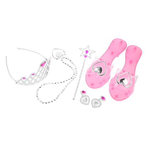 ERINGOGO 1 Satz Prinzessinnen Kostümset für Mädchen Teiliges Set mit Krone Halskette Ohrringen High Heels und Zauberstab für Geburtstagsfeiern Cosplay und Rollenspiele Bequem und ERINGOGO 1 Satz Prinzessinnen Kostümset für Mädchen Teiliges Set mit Krone Halskette Ohrringen High Heels und Zauberstab für Geburtstagsfeiern Cosplay und Rollenspiele Bequem und von ERINGOGO
