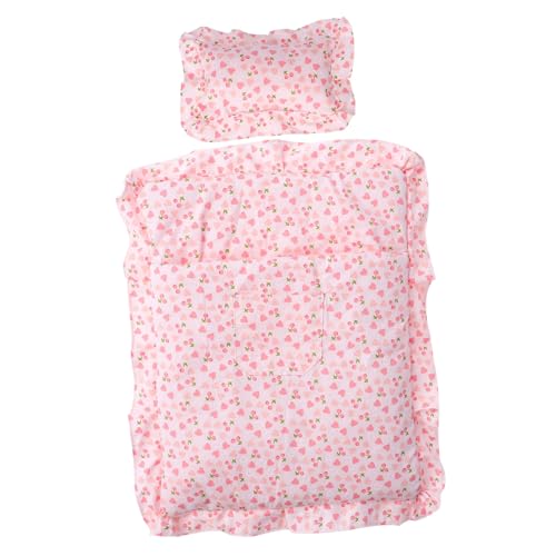 ERINGOGO 1 Satz Puppen-erdbeer-Schlafsack Puppensack Doll Erdbeerschlafsack Puppenhausbettwäsche Puppen Erdbeermatratze -Accessoire Kissen Für Puppen Puppenhausdecke Puppendecke Stoff von ERINGOGO