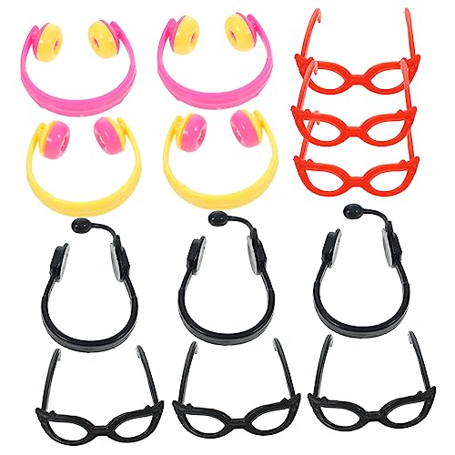 ERINGOGO Elegantes Mini-Puppen-Headset Kopfhörer-Requisiten Aus Kunststoff 30-cm-puppensonnenbrille Dekoratives Brillenspielzeug Für Kinder ERINGOGO Elegantes Mini-Puppen-Headset Kopfhörer-Requisiten Aus Kunststoff 30-cm-puppensonnenbrille Dekoratives Brillenspielzeug Für Kinder von ERINGOGO